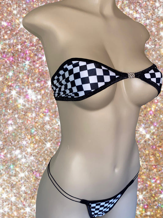 Checkered Teardrop Set